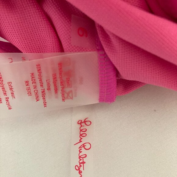 Lilly Pulitzer Flamenco one piece Plumeria Pink swimsuit  - size 6 - Picture 10 of 10